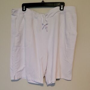 Athletic Works White Athletic Shorts with Elastic Waistband